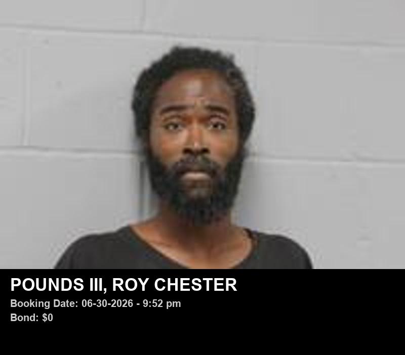 ROY CHESTER POUNDS III booking photo