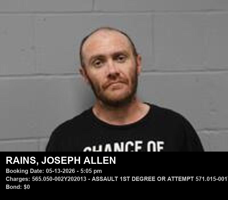 JOSEPH ALLEN RAINS booking photo