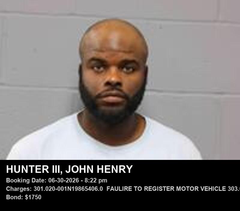 JOHN HENRY HUNTER III booking photo