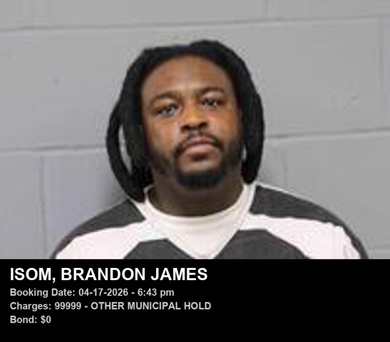 BRANDON JAMES ISOM booking photo