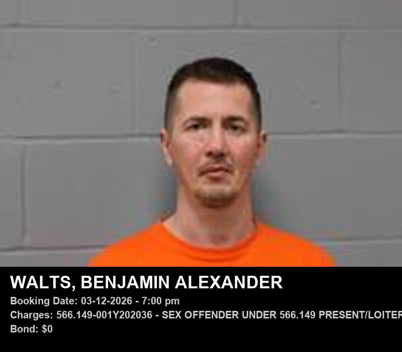 BENJAMIN ALEXANDER WALTS booking photo