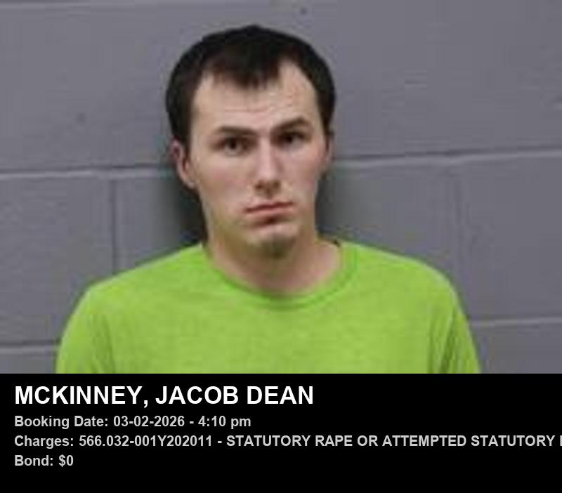 JACOB DEAN MCKINNEY booking photo
