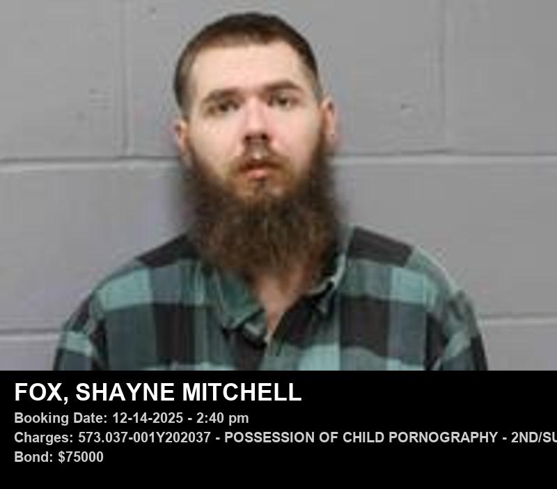 SHAYNE MITCHELL FOX booking photo