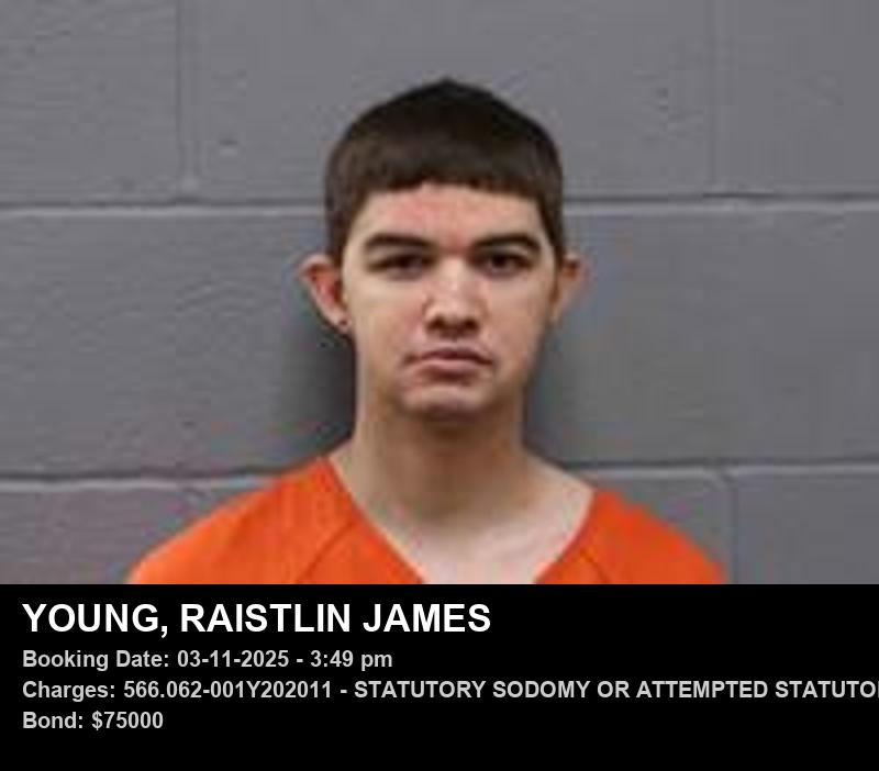 RAISTLIN JAMES YOUNG booking photo