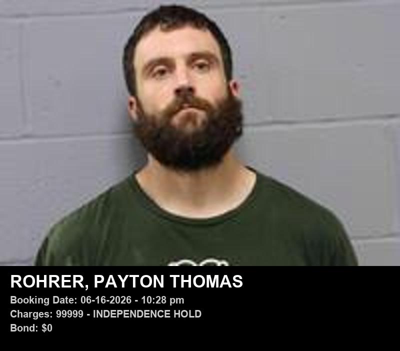 PAYTON THOMAS ROHRER booking photo