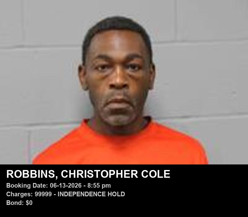 CHRISTOPHER COLE ROBBINS booking photo