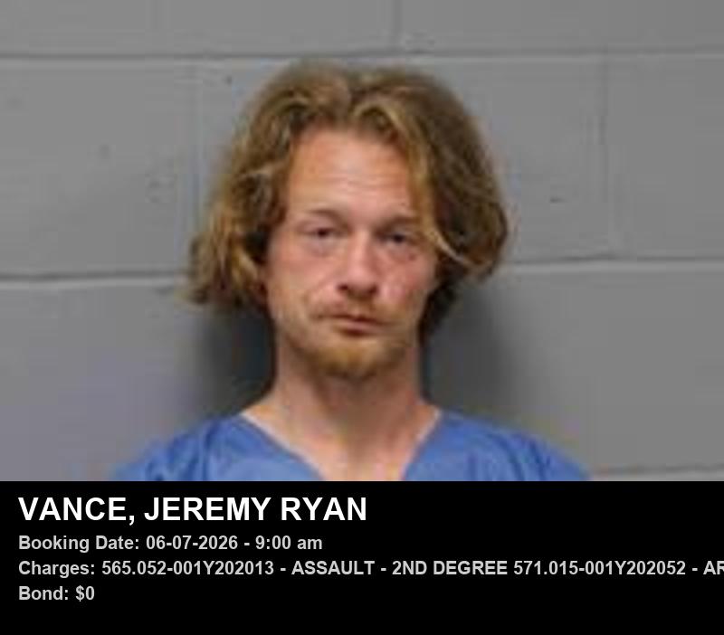 JEREMY RYAN VANCE booking photo