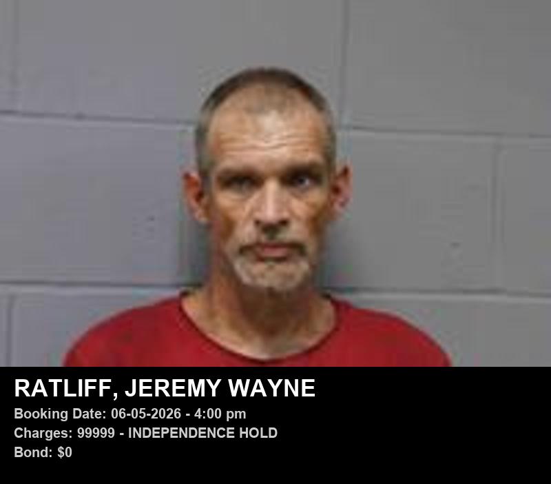 JEREMY WAYNE RATLIFF booking photo