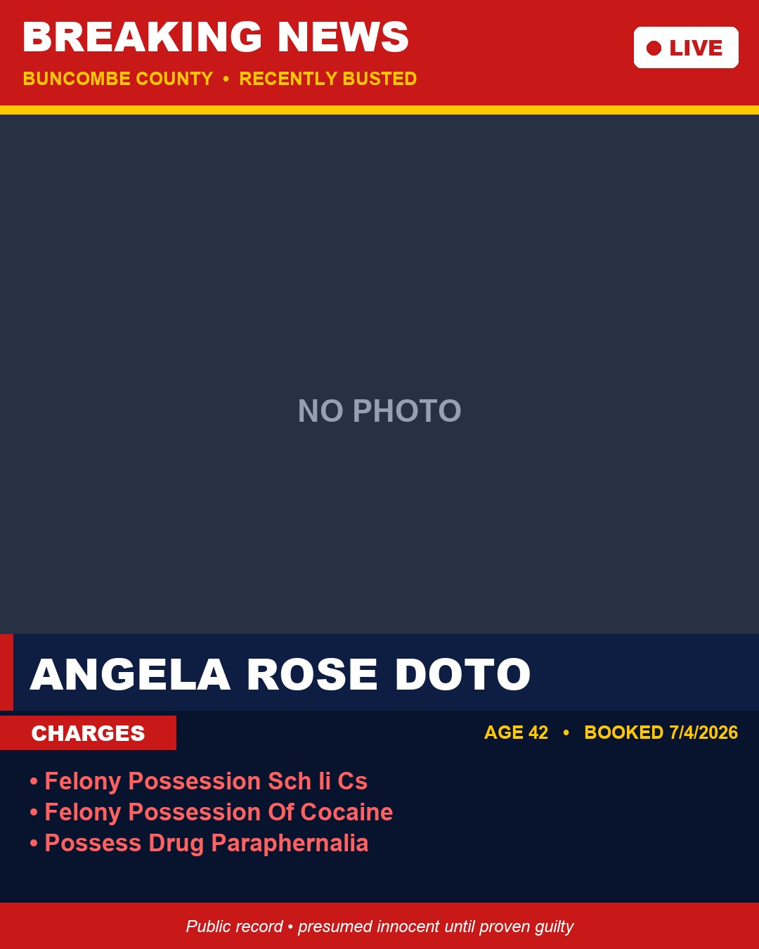 ANGELA ROSE DOTO booking photo