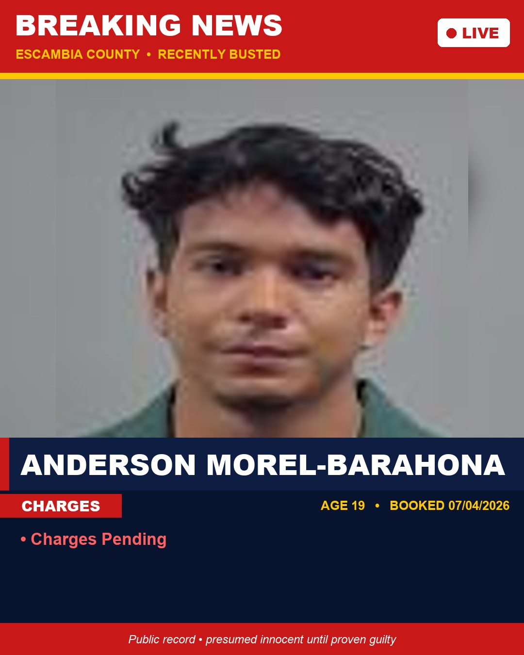 Anderson Morel-Barahona booking photo