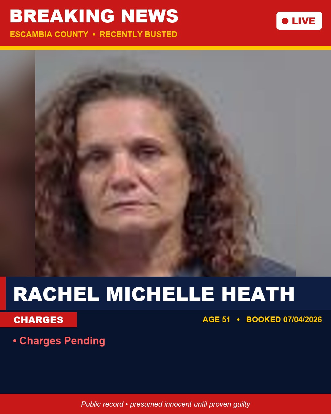 Rachel Michelle Heath booking photo