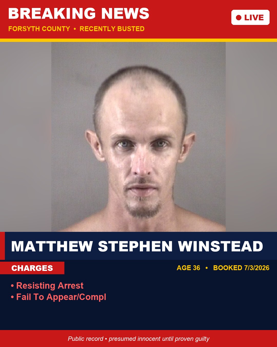 MATTHEW STEPHEN WINSTEAD booking photo
