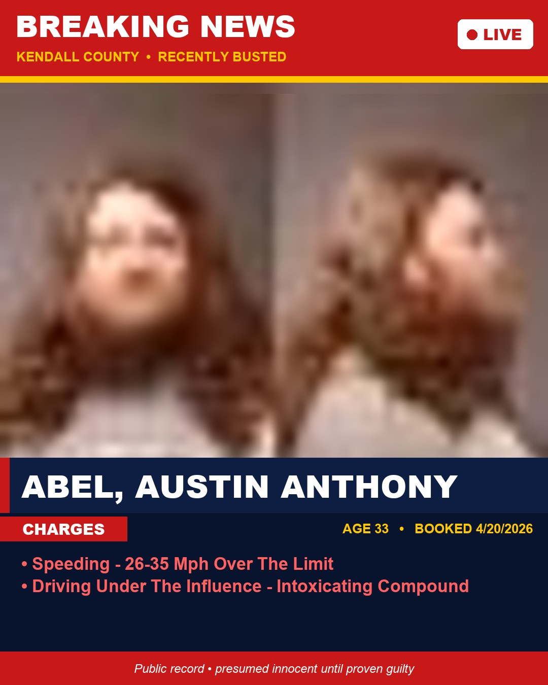 ABEL, AUSTIN ANTHONY booking photo
