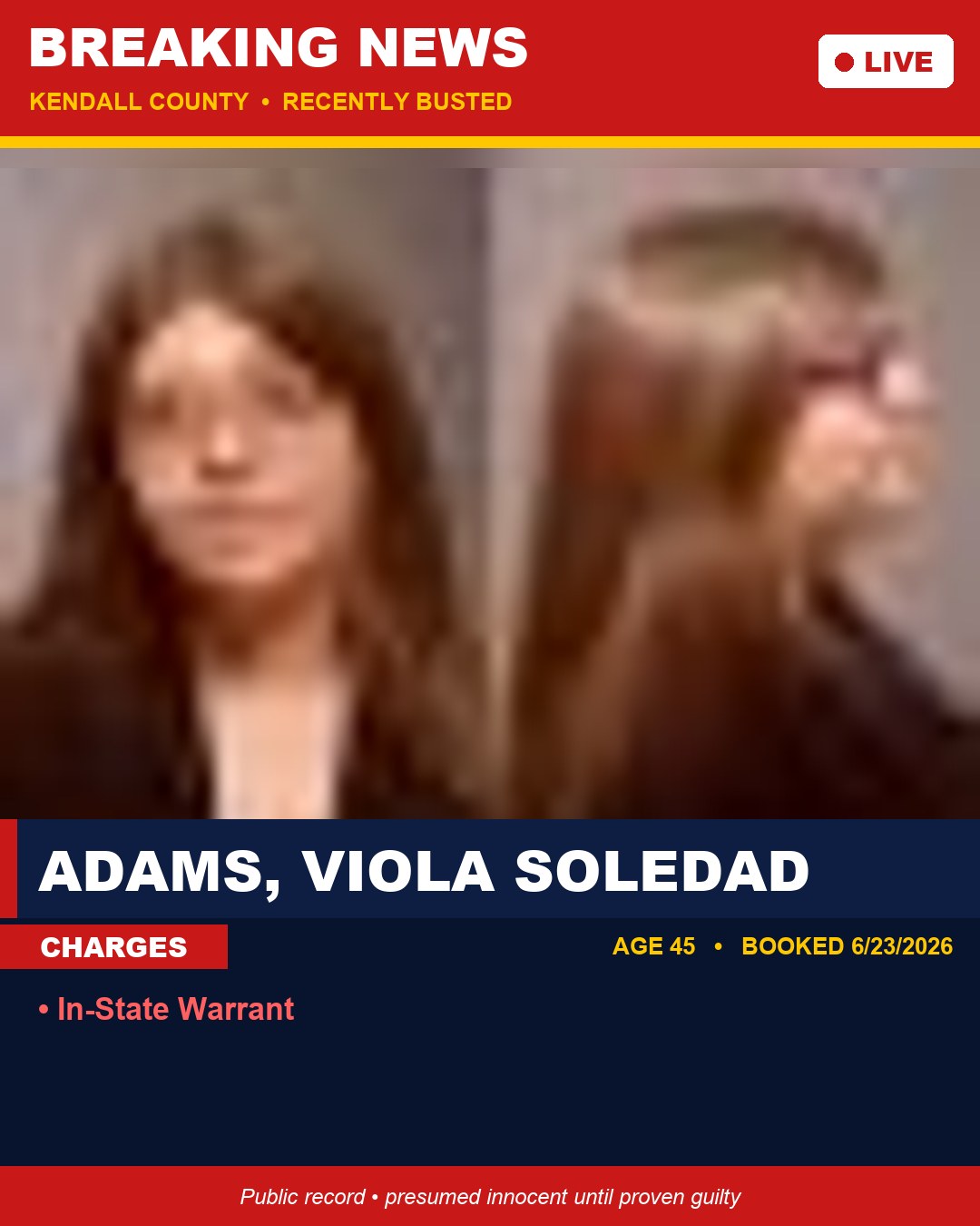 ADAMS, VIOLA SOLEDAD booking photo