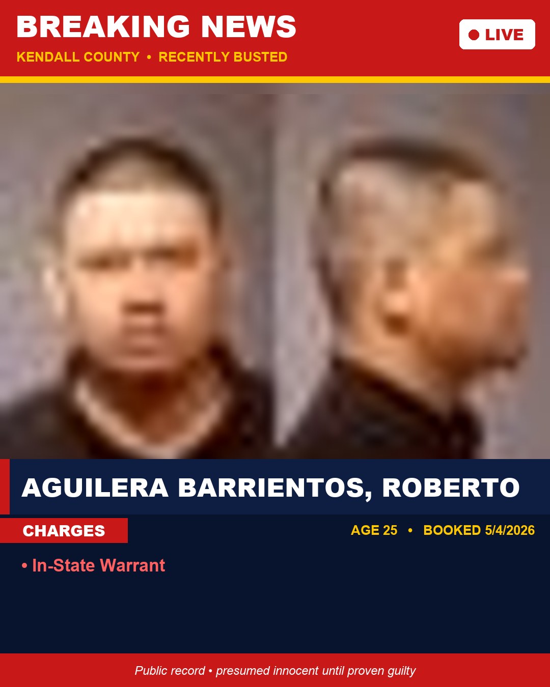 AGUILERA BARRIENTOS, ROBERTO booking photo