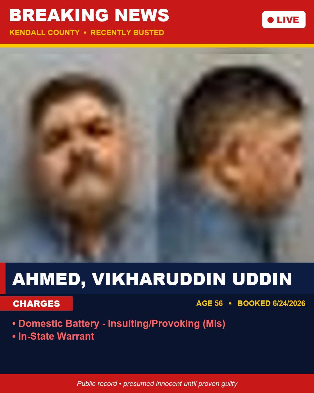 AHMED, VIKHARUDDIN UDDIN booking photo