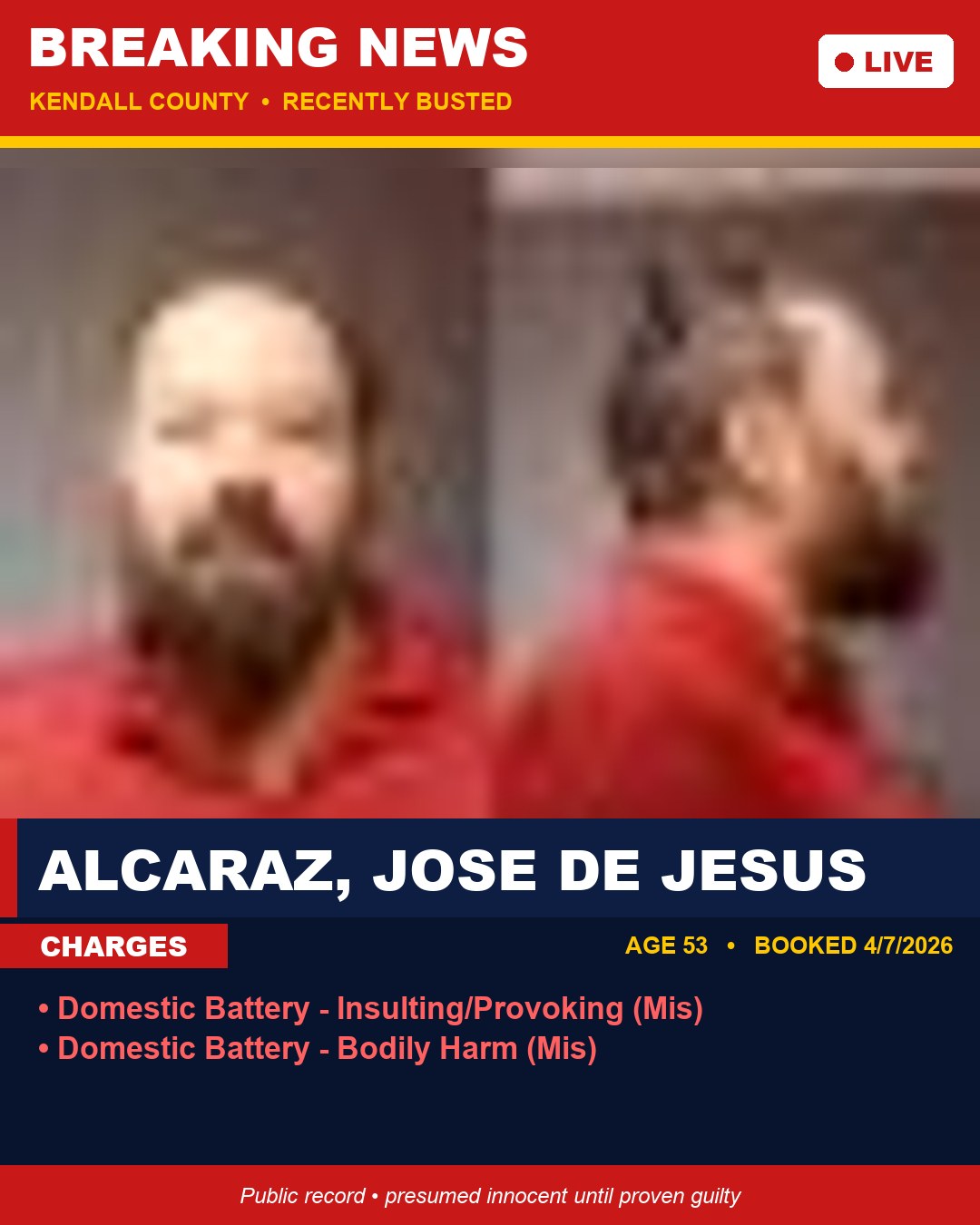 ALCARAZ, JOSE DE JESUS booking photo
