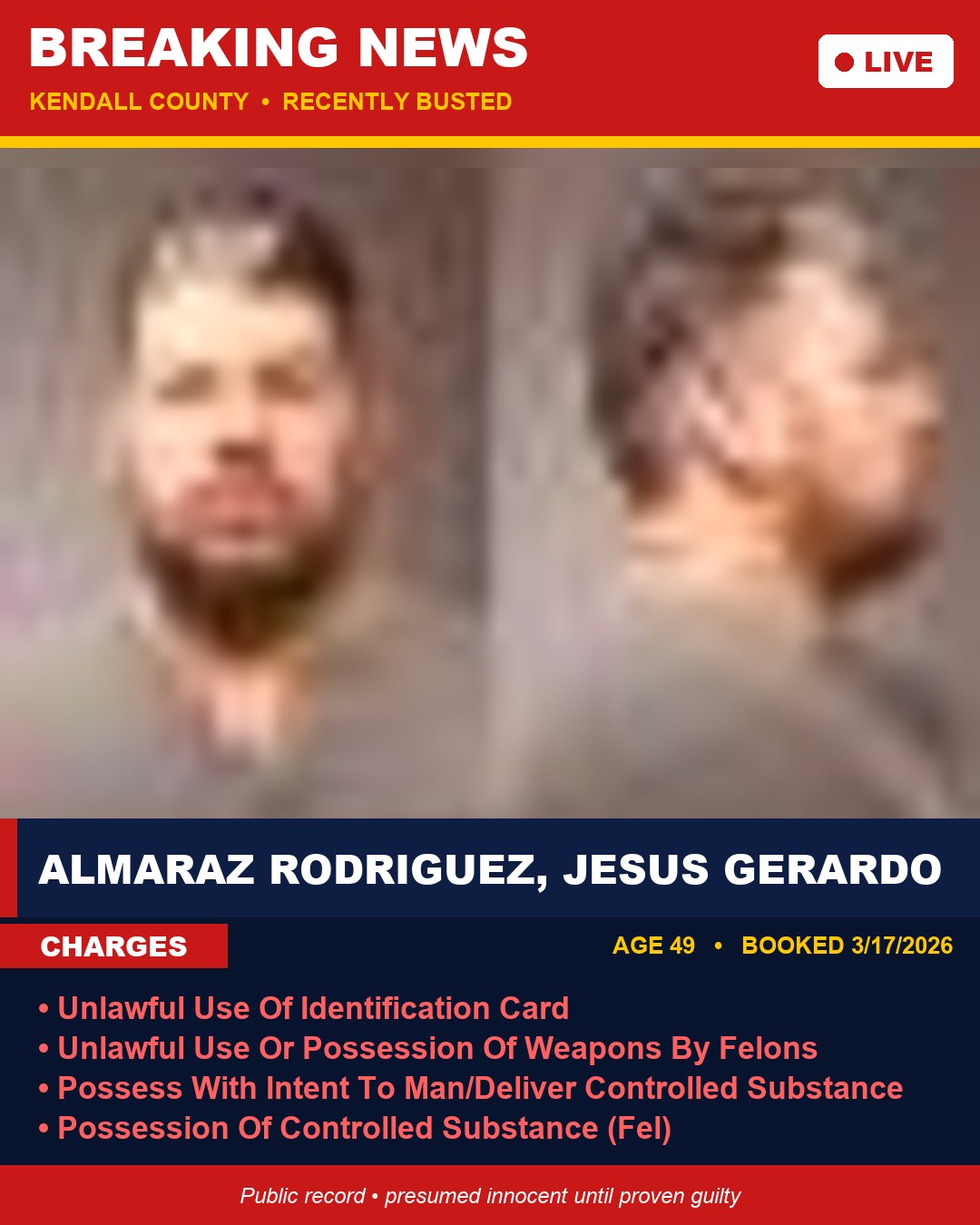 ALMARAZ RODRIGUEZ, JESUS GERARDO booking photo