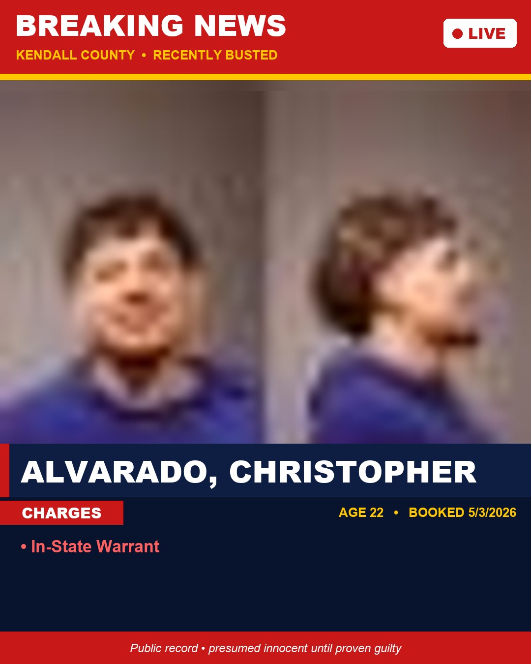 ALVARADO, CHRISTOPHER booking photo