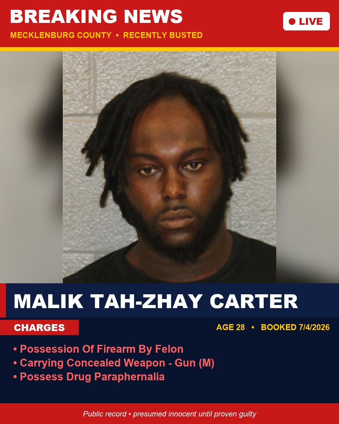 MALIK TAH-ZHAY CARTER booking photo