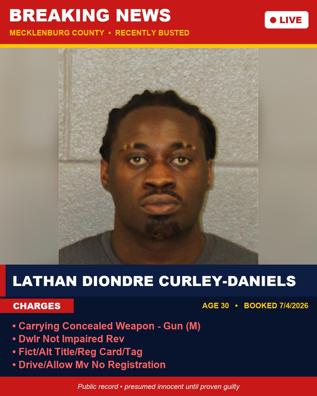 LATHAN DIONDRE CURLEY-DANIELS booking photo