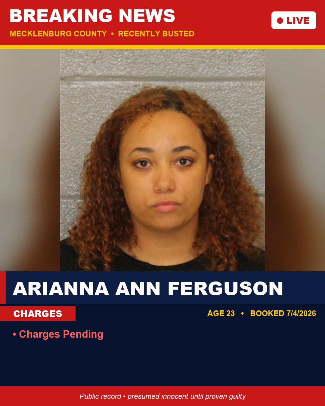 ARIANNA ANN FERGUSON booking photo