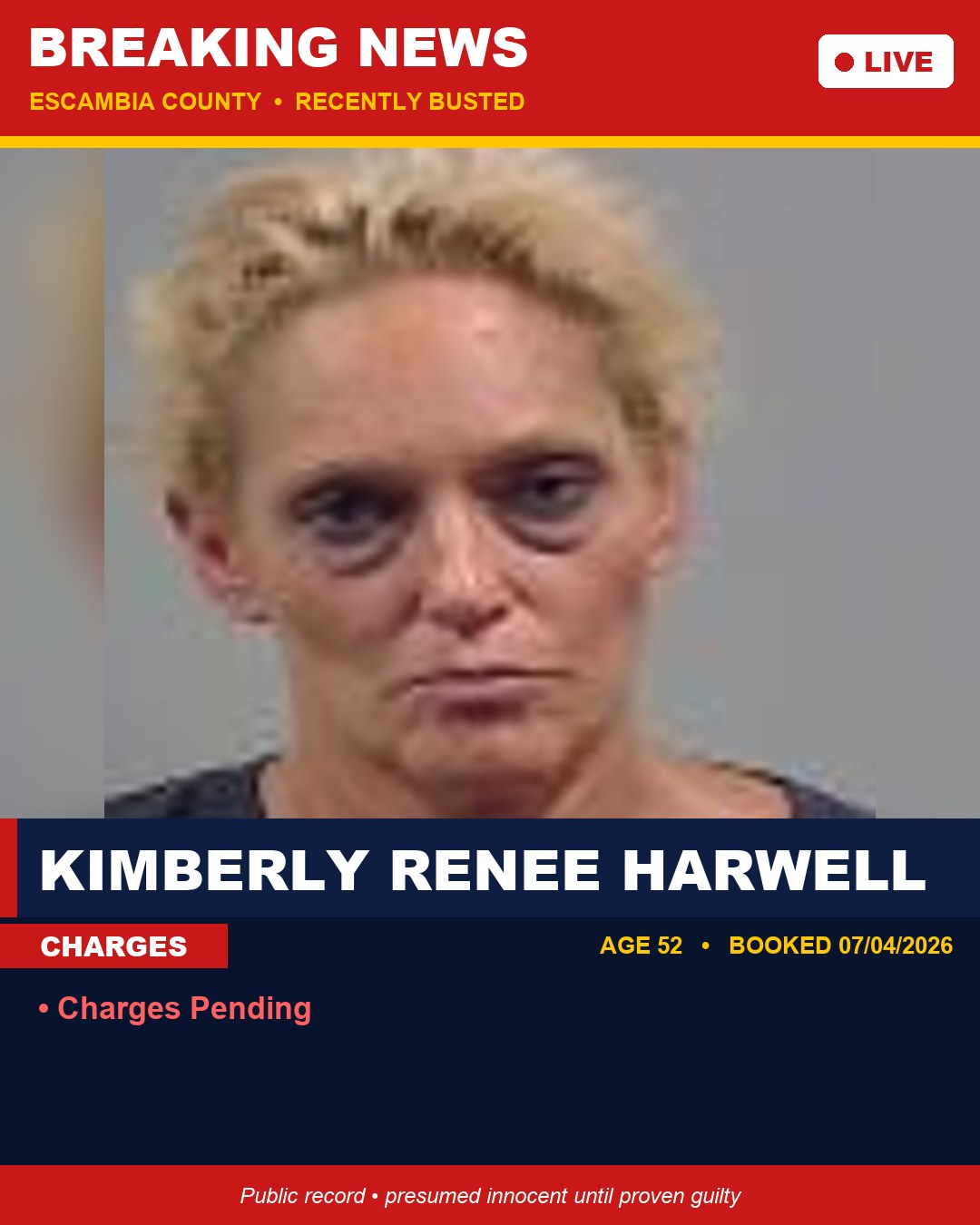 Kimberly Renee Harwell booking photo