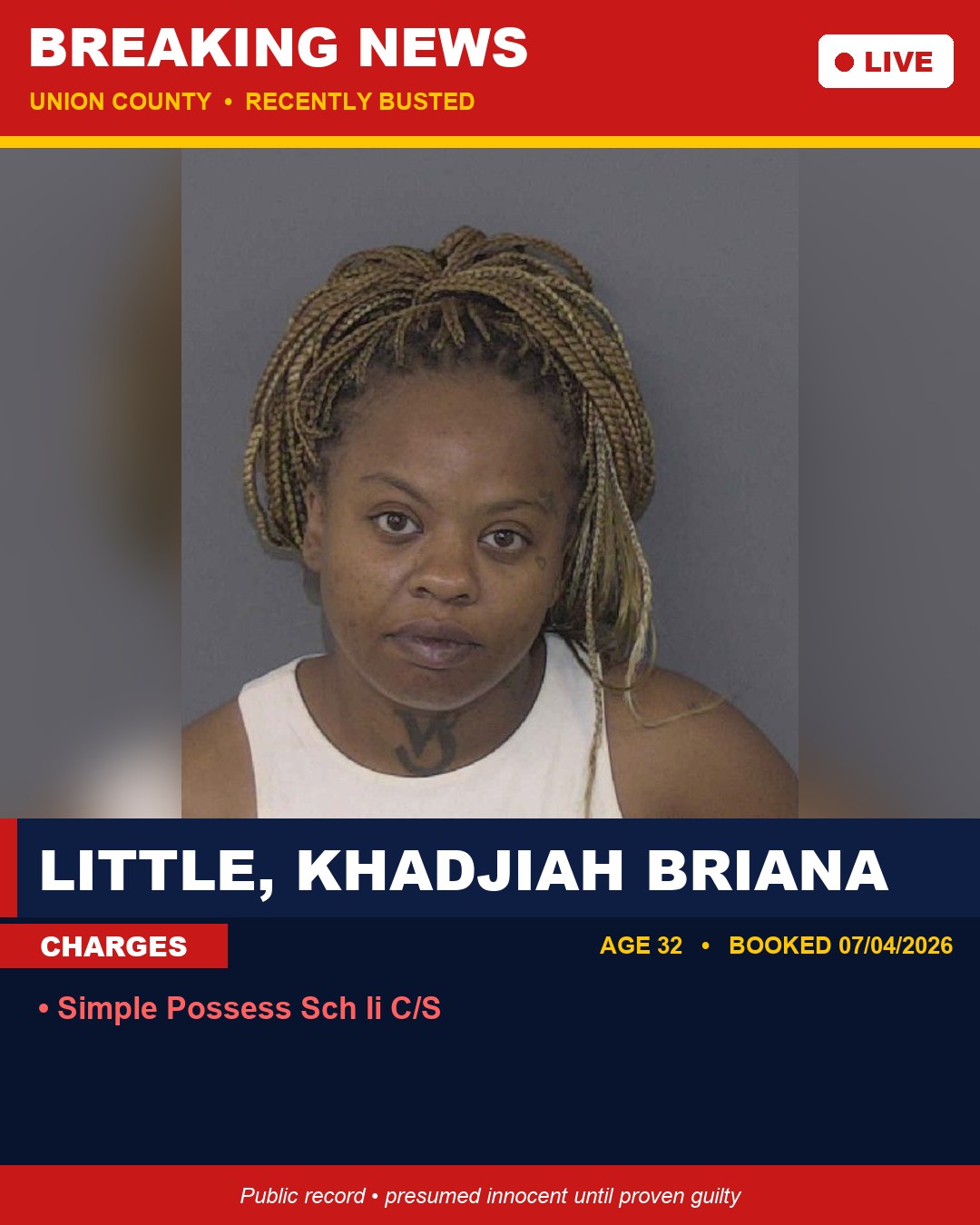 LITTLE, KHADJIAH BRIANA booking photo