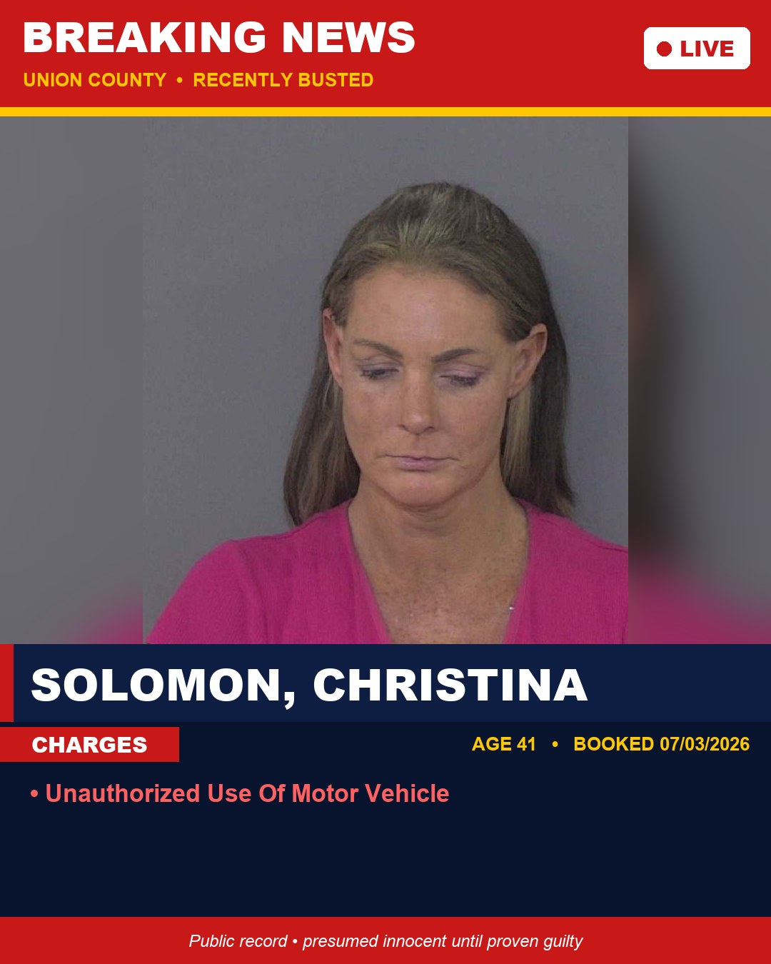 SOLOMON, CHRISTINA booking photo