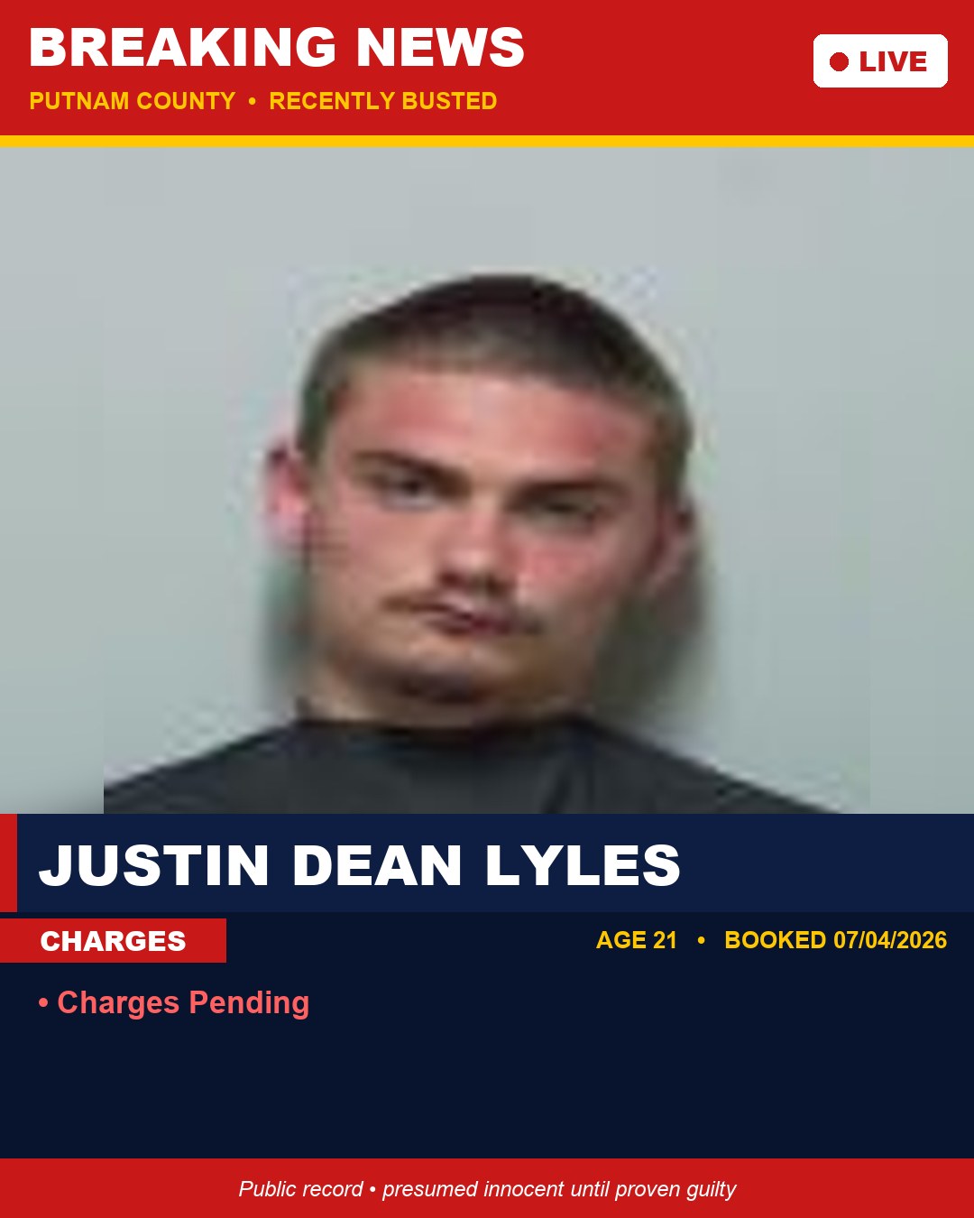 Justin Dean Lyles booking photo