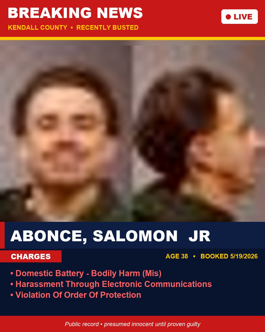 ABONCE, SALOMON  JR booking photo