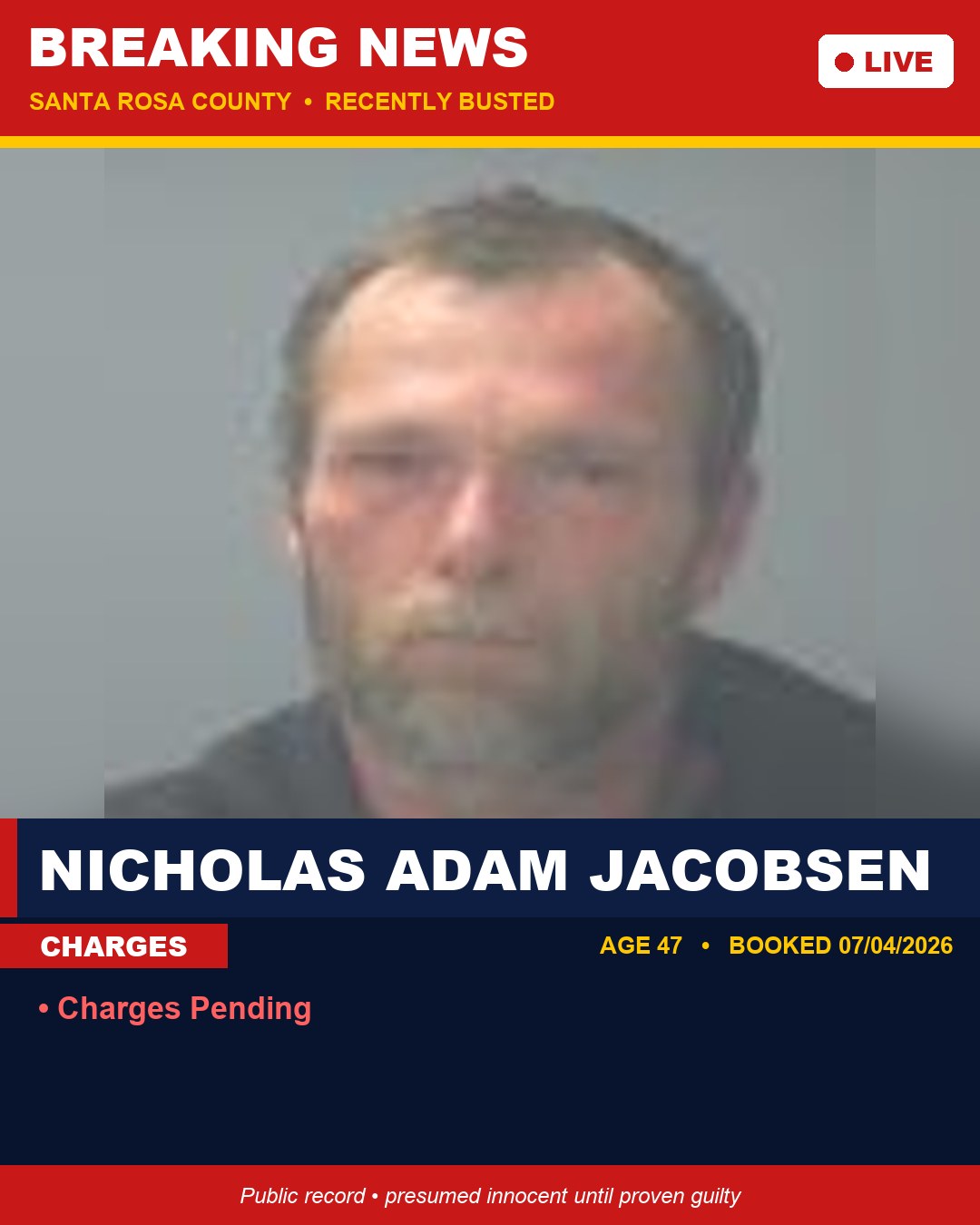 Nicholas Adam Jacobsen booking photo