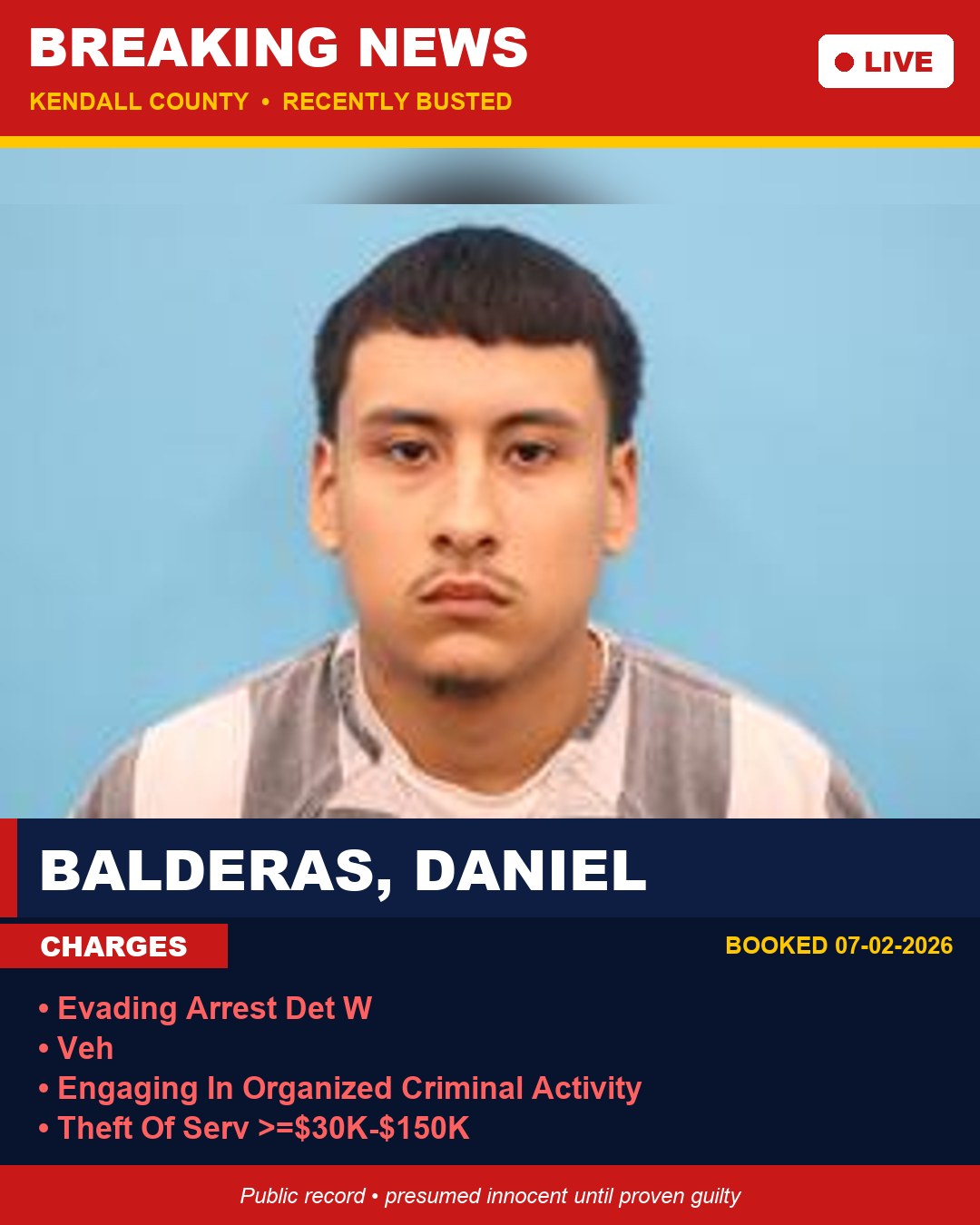 Balderas, Daniel booking photo