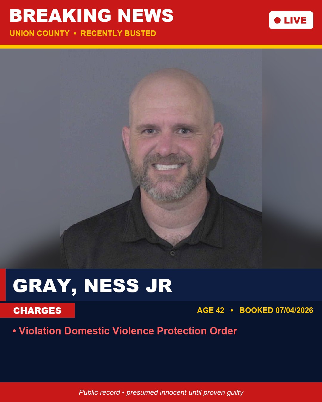GRAY, NESS JR booking photo