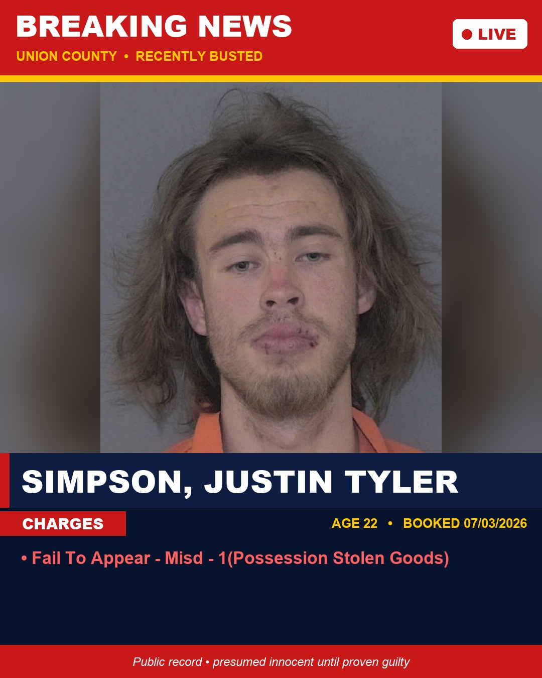 SIMPSON, JUSTIN TYLER booking photo